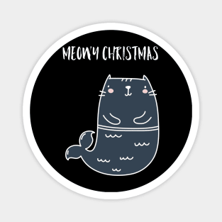 Meowy Christmas Magnet